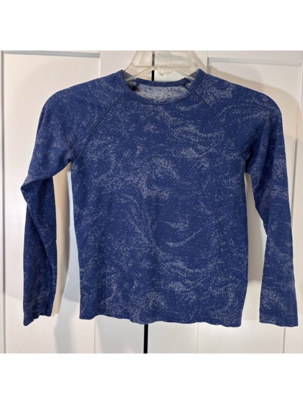 Athleta Girl Power Up Top Navy Milky Way Long-Sleeve Activewear Girls Size Small
